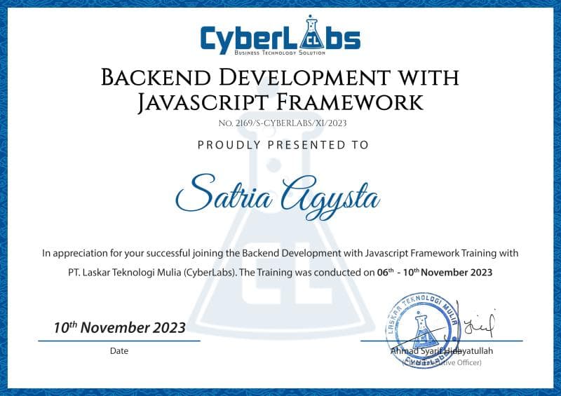 Cyberlabs Certificate